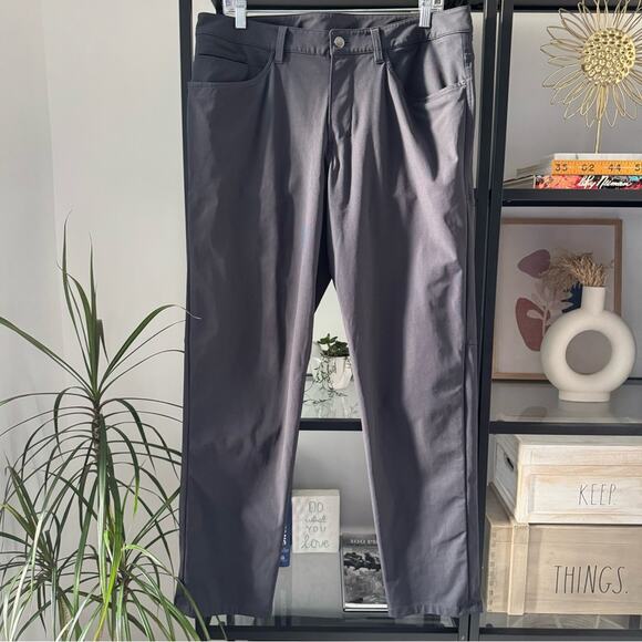 Lululemon ABC Classic Melanie Grey 31” Chino Pants Men’s Size 34 - Picture 1 of 9